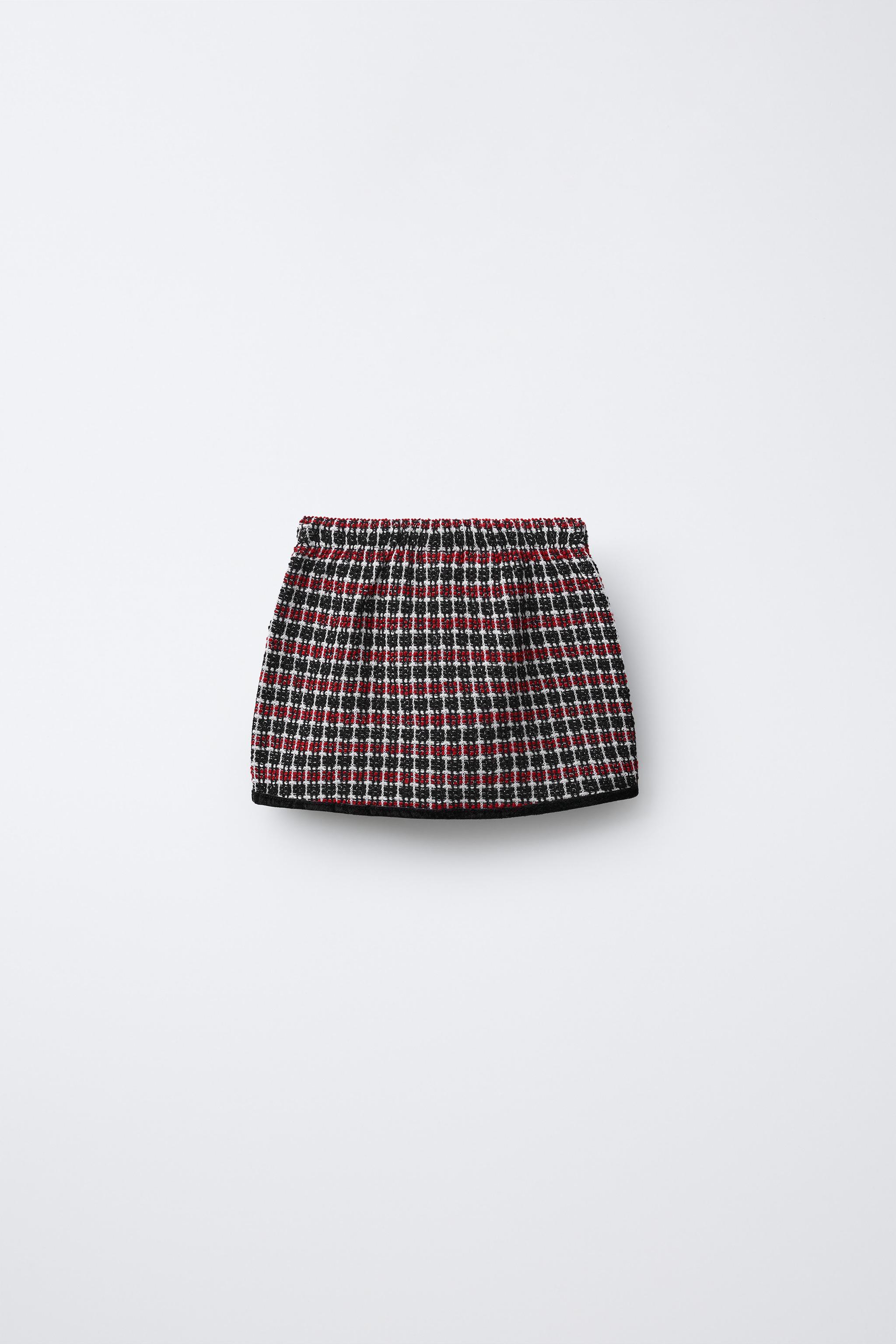 TEXTURED VELVET BOW SKIRT