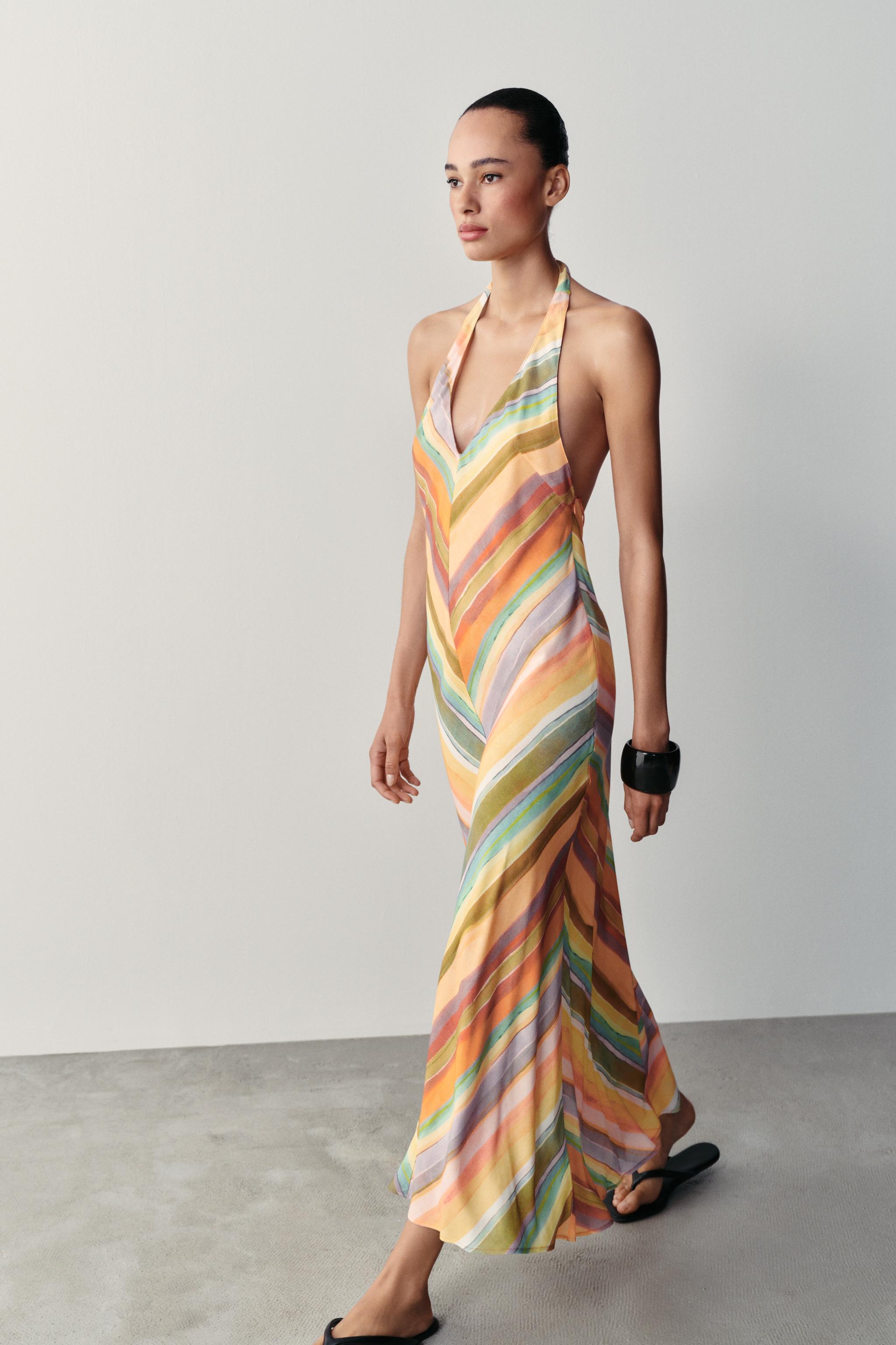 STRIPED LONG DRESS
