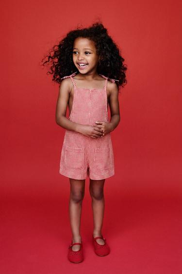 KOMINOSHE TË SHKURTRA SARZH KUADRATE VICHY - E kuqe nga Zara