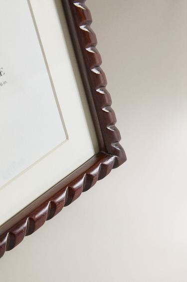 HERRINGBONE WOODEN PHOTO FRAME - Brown by Zara - Image 2