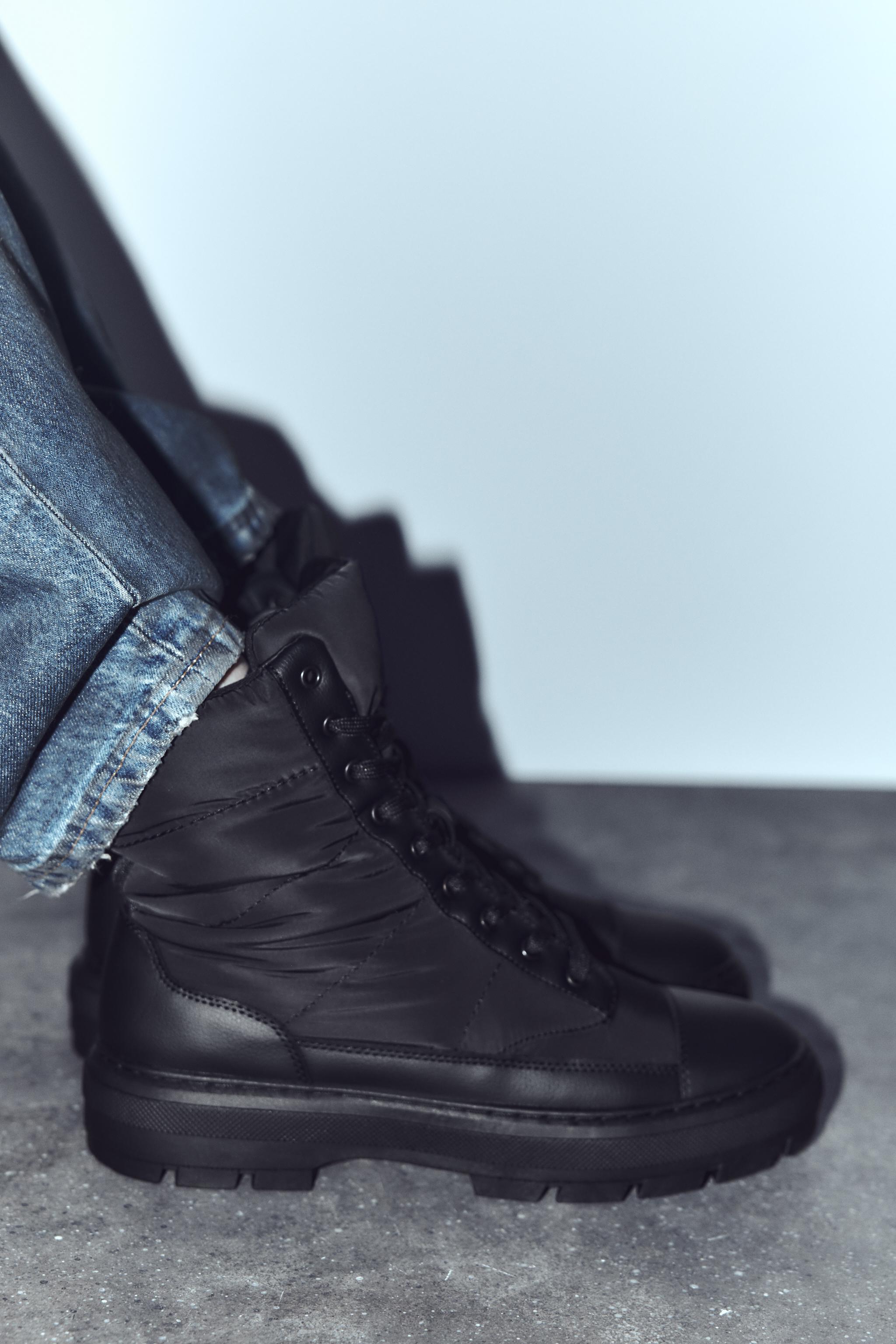 QUILTED NYLON HIGH TOPS - Black | ZARA United States
