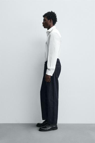 TEXTURED SHIRT WITH CUFFLINKS - White by Zara - Image 3