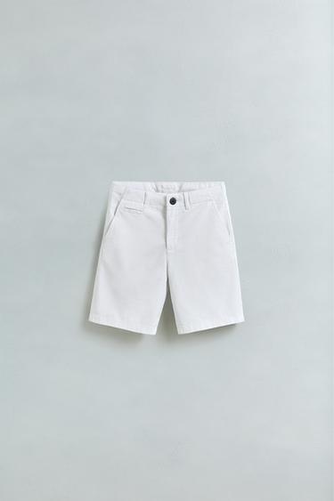 BERMUDA CHINA SLIM FIT BÁSICA - Blanco de Zara