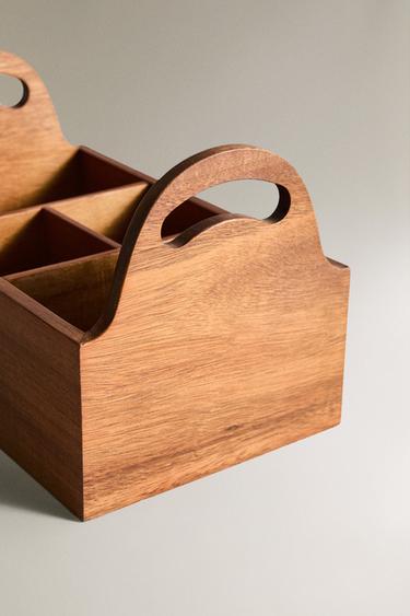 ACACIA WOOD STORAGE BOX - Light beige by Zara - Image 3