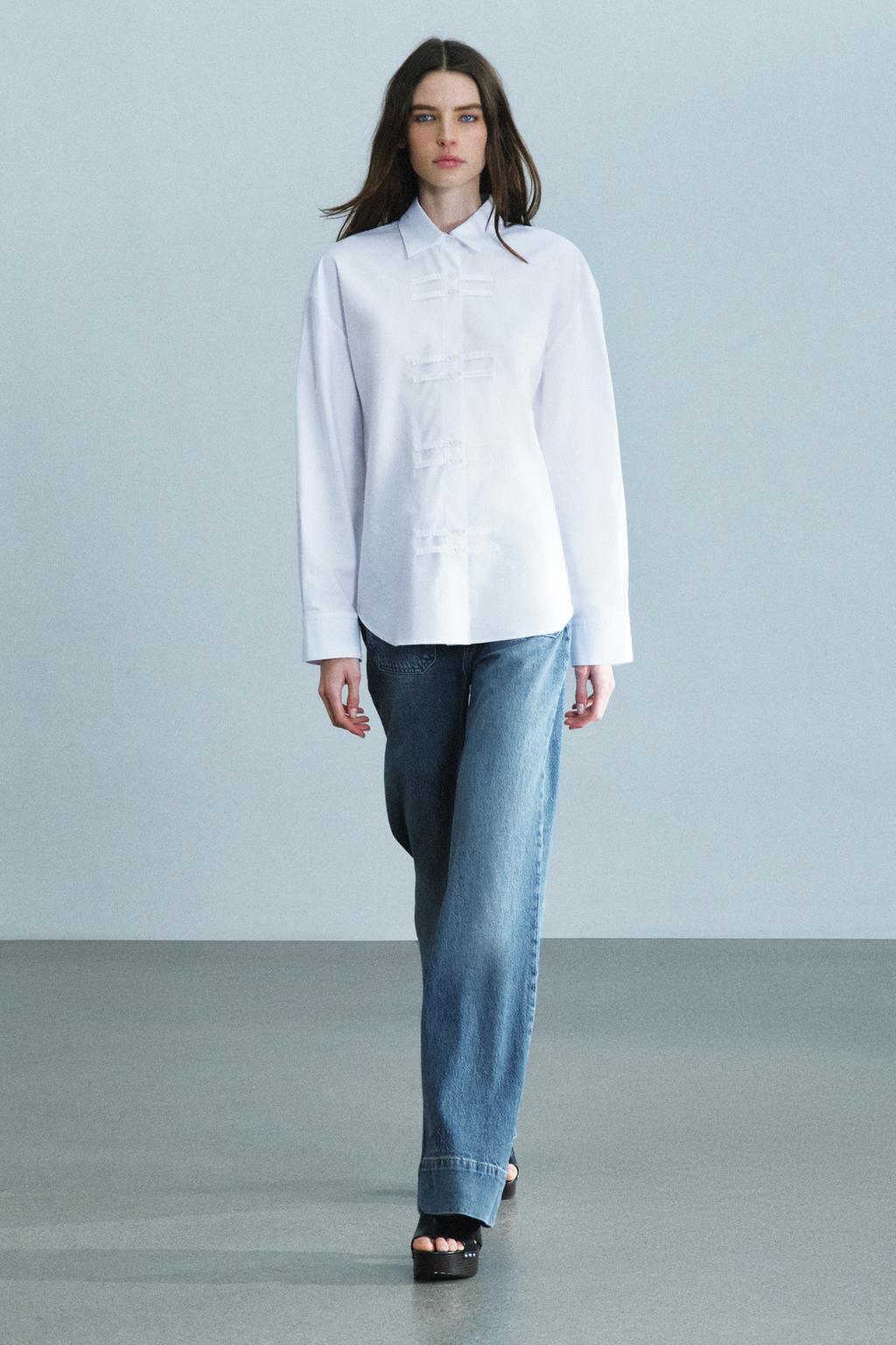 Zara Oxford qaytanlı köynək ZW Collection