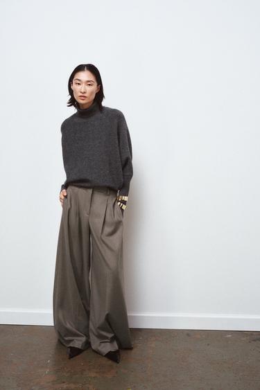 ДЖЕМПЕР С РУКАВАМИ «ЛЕТУЧАЯ МЫШЬ» — СЕРЫЙ С МЕЛАНЖЕВЫМ ЭФФЕКТОМ от Zara