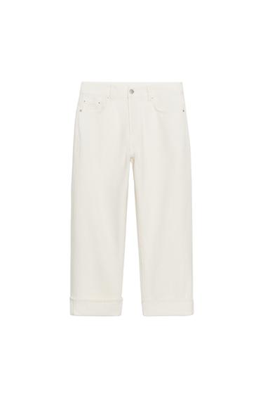 ZW COLLECTION LOW-RISE BAGGY JEANS - Ecru by Zara