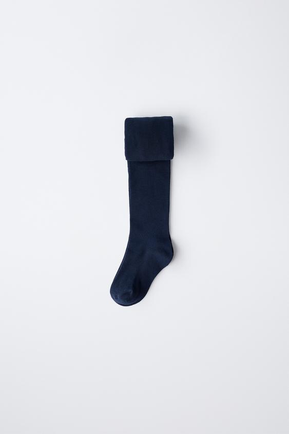 MEIA-CALÇA LISA - Azul-marinho da Zara - Imagem 0