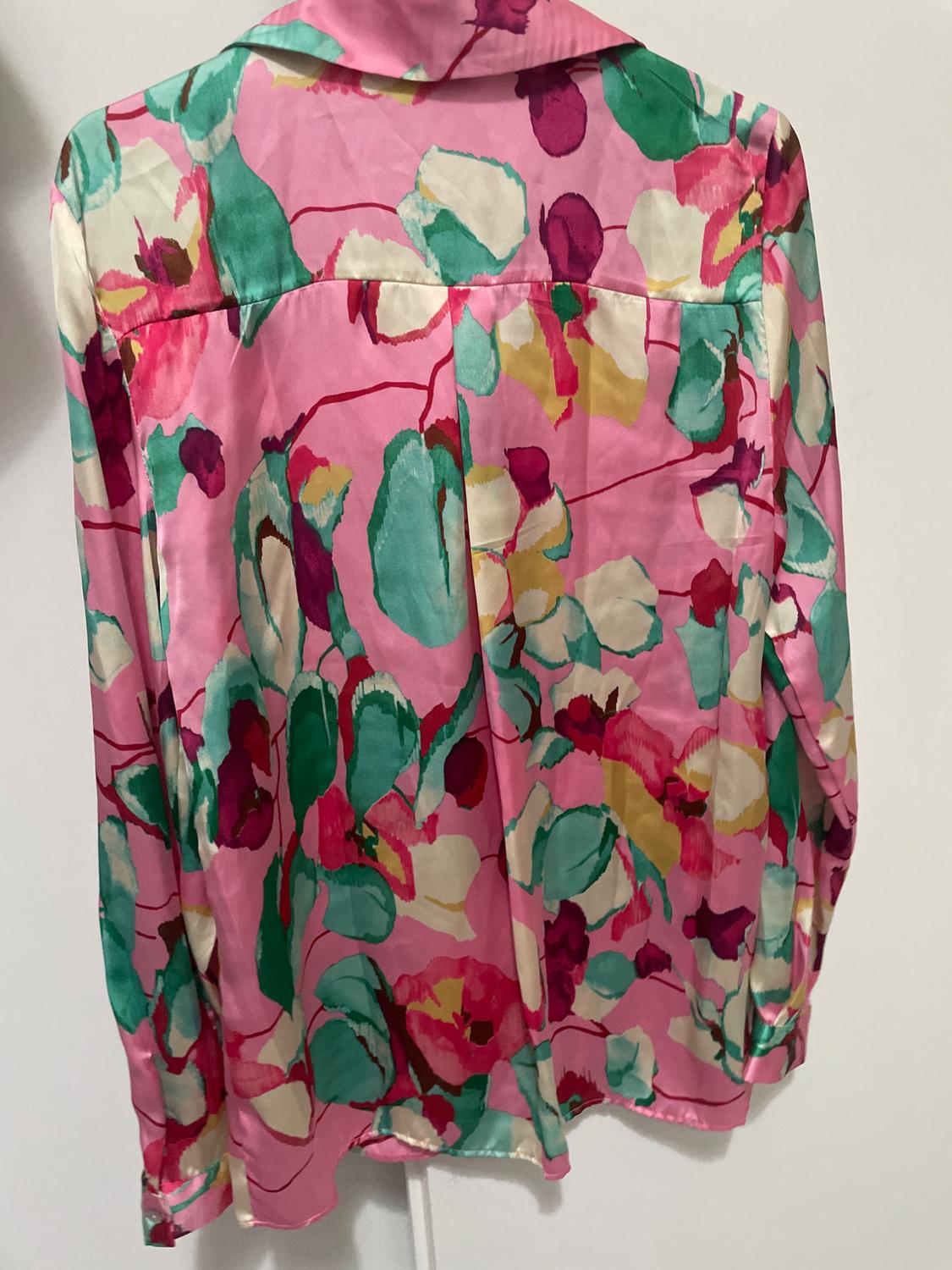 FLORAL SATIN BLOUSE - Image 5