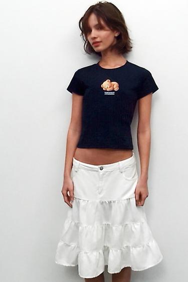 BEAR SHORT SLEEVE T-SHIRT - Dark navy by Zara