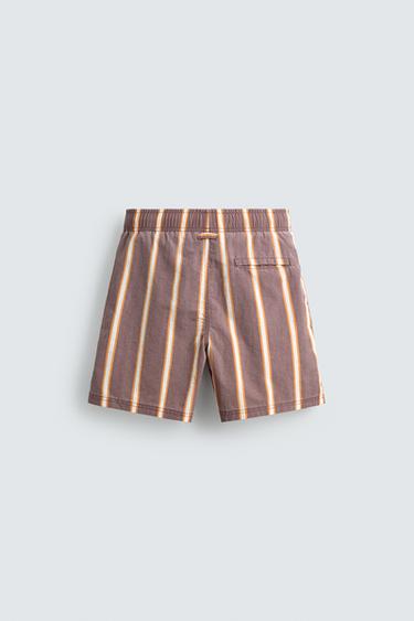 LONG STRIPED SWIMMING TRUNKS - Multicoloured by Zara - Image 1