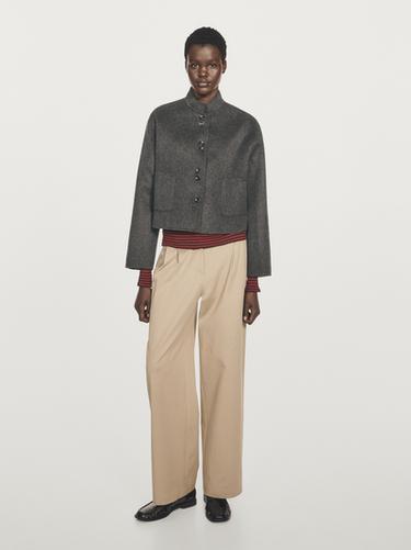 Chaqueta corta doble botón mezcla lana - 892 de Zara