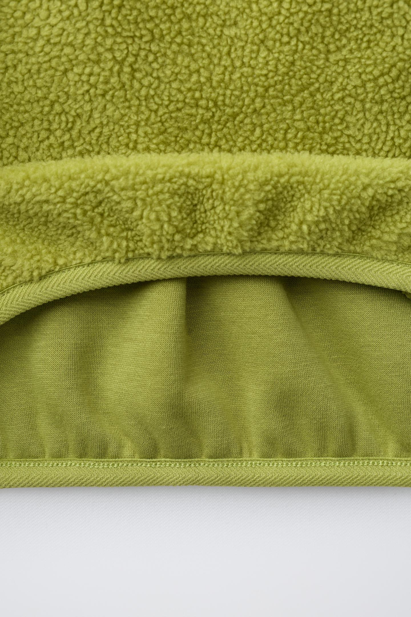 Детская толстовка Zara Sporty Fleece, цвет: Зелёный — фото 8