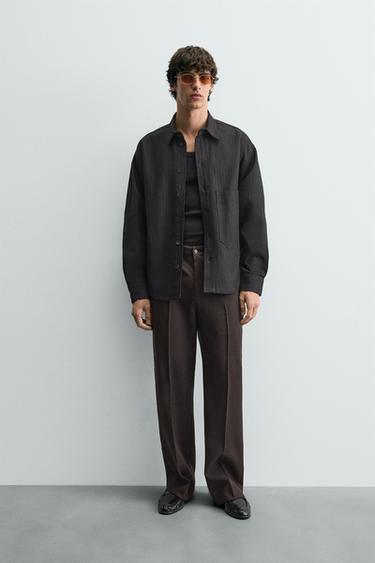 DENIM OVERSHIRT WITH POCKET - Blue by Zara - Image 0