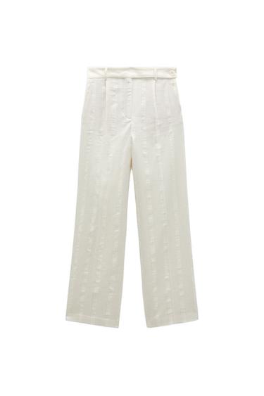 WIDE-LEG RUSTIC TROUSERS