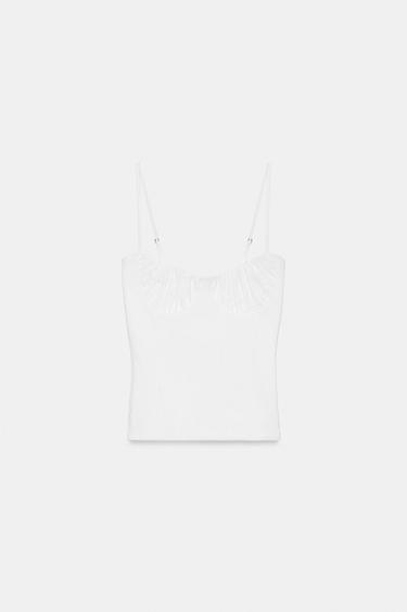 CORSETRY-INSPIRED TOP WITH GATHERING - White by Zara - Image 5