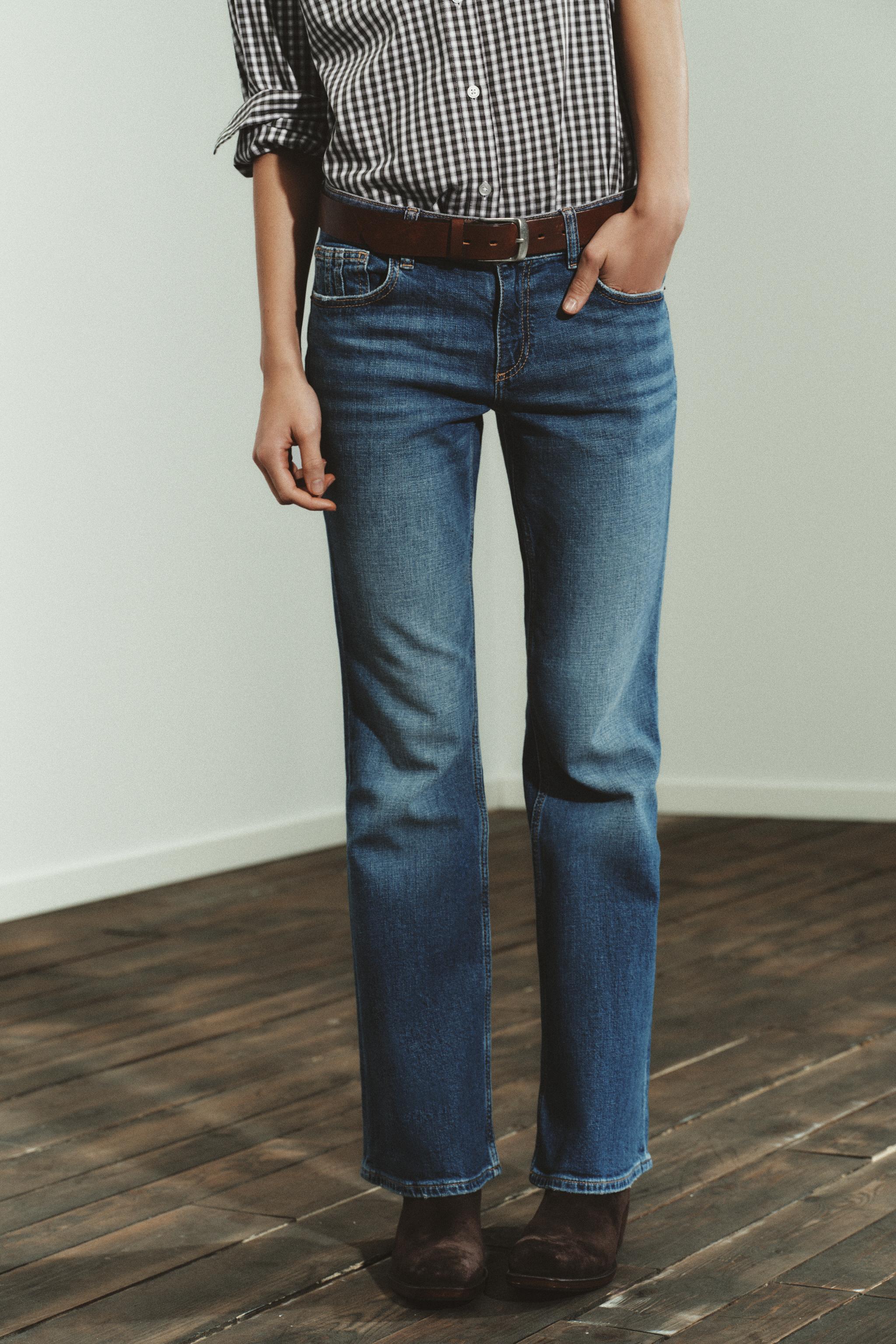 TRF LOW RISE BOOTCUT POCKET JEANS