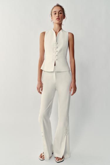 GILET PEPLUM - Écru de Zara