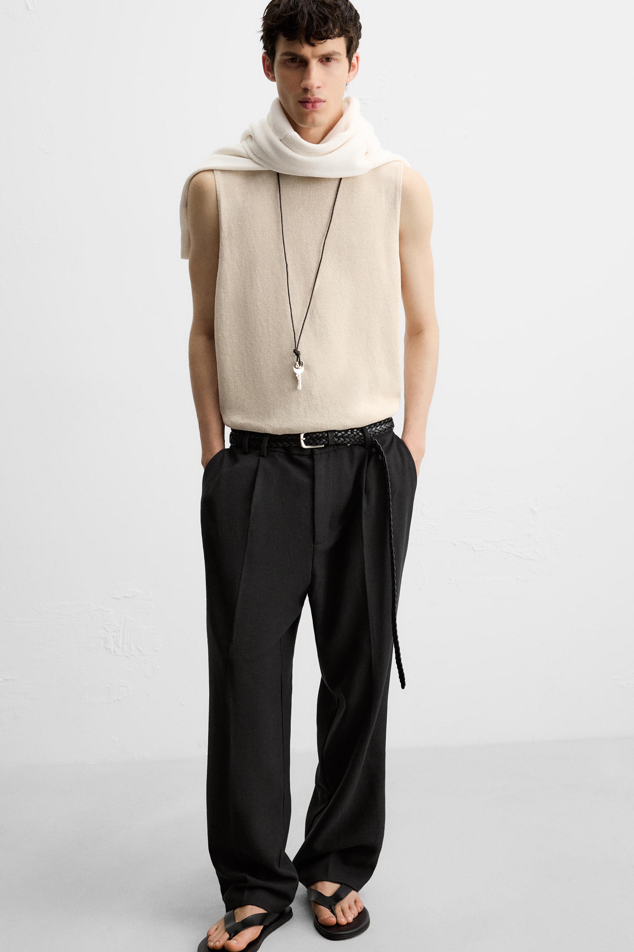 リラックスフィットプリーツパンツ - ブラック | ZARA Japan / 日本