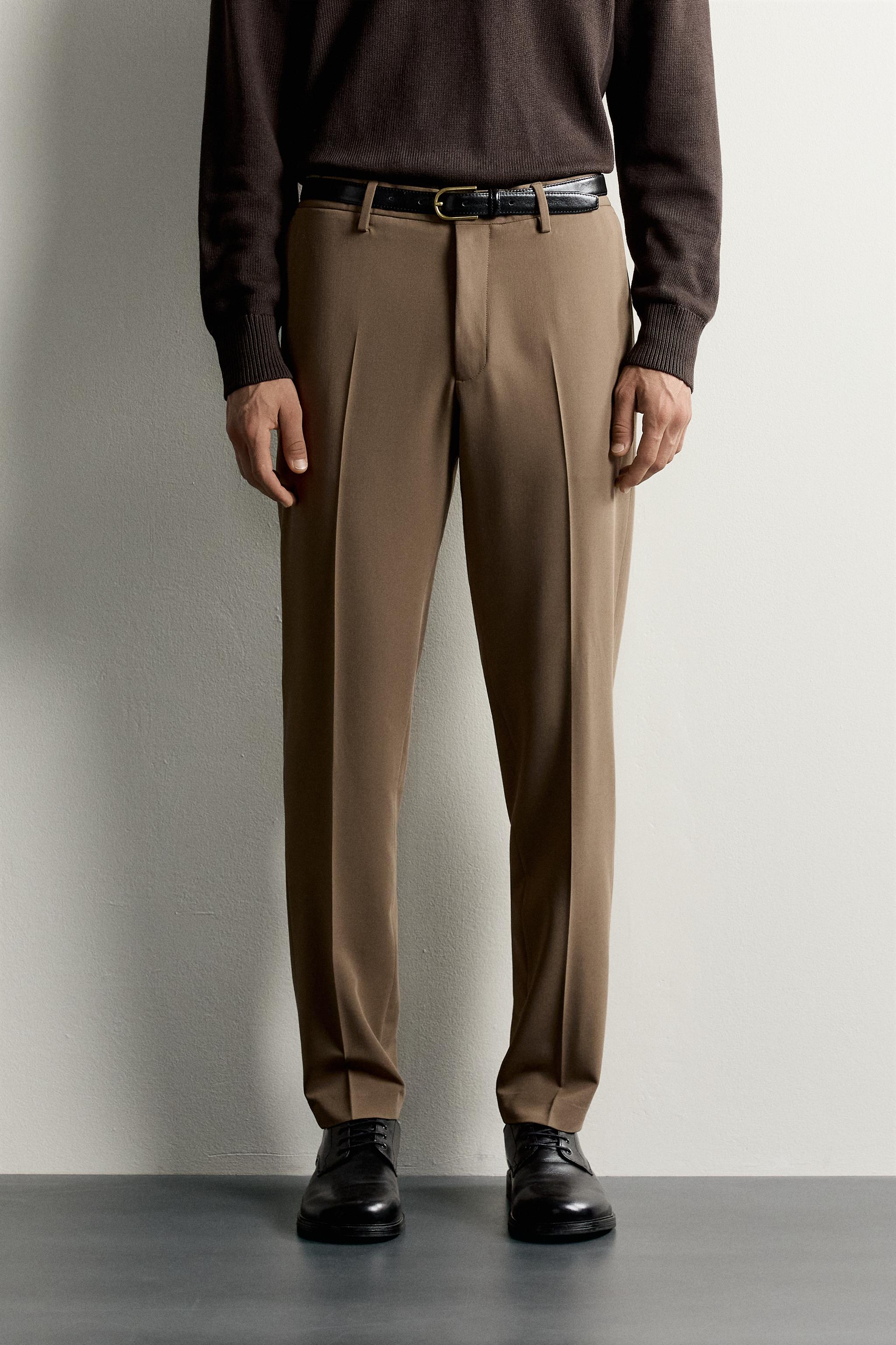 COMFORT SUIT PANTS — taupe brown (alternate view)