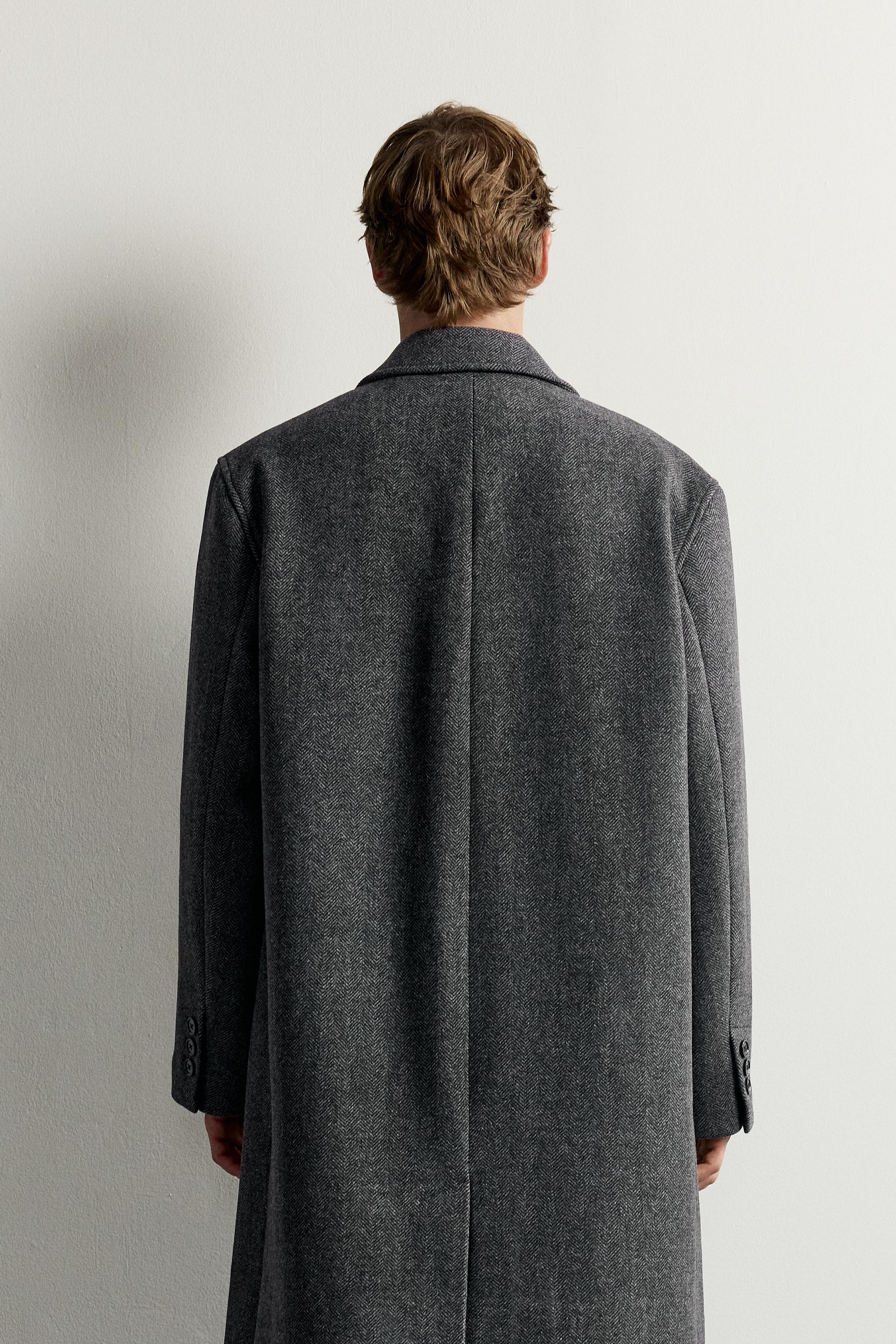 Zara YÜNLÜ RELAXED FIT KABAN görsel 3