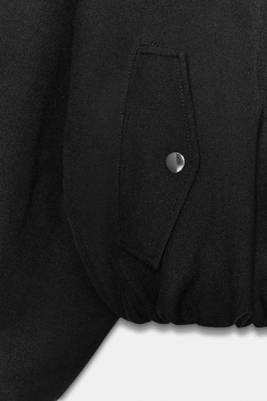 BOMBER FOULARD AMOVIBLE - Noir de Zara - Image 8