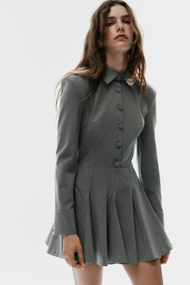Mini alkandora antzeko soinekoa - Gris argia, Zara-rena