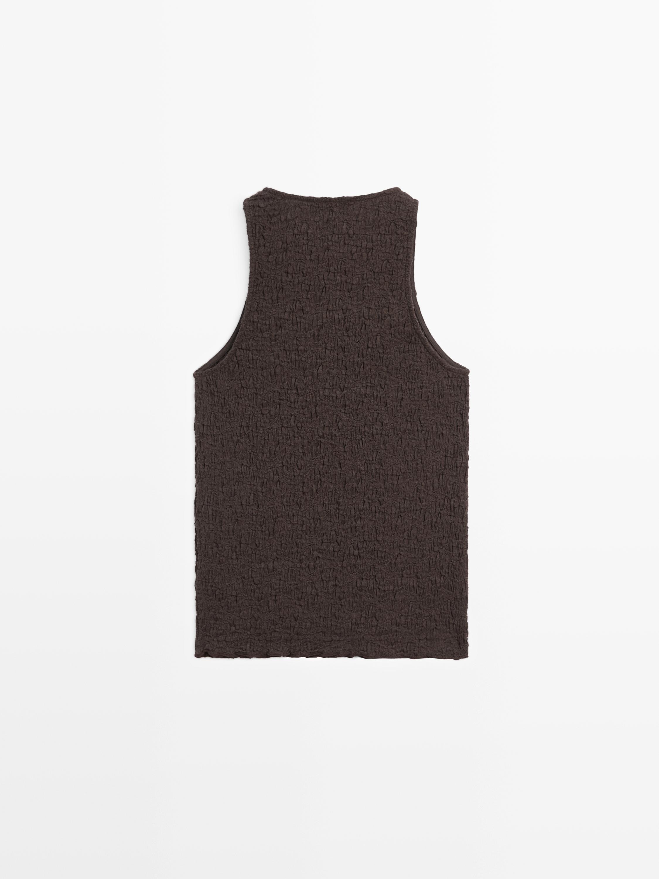 Textured halter top