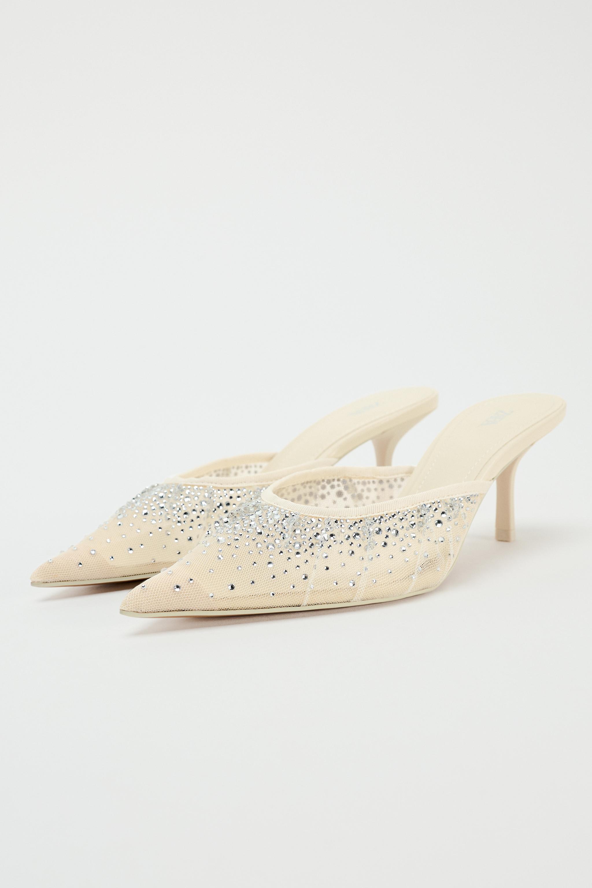 White mesh mules sales