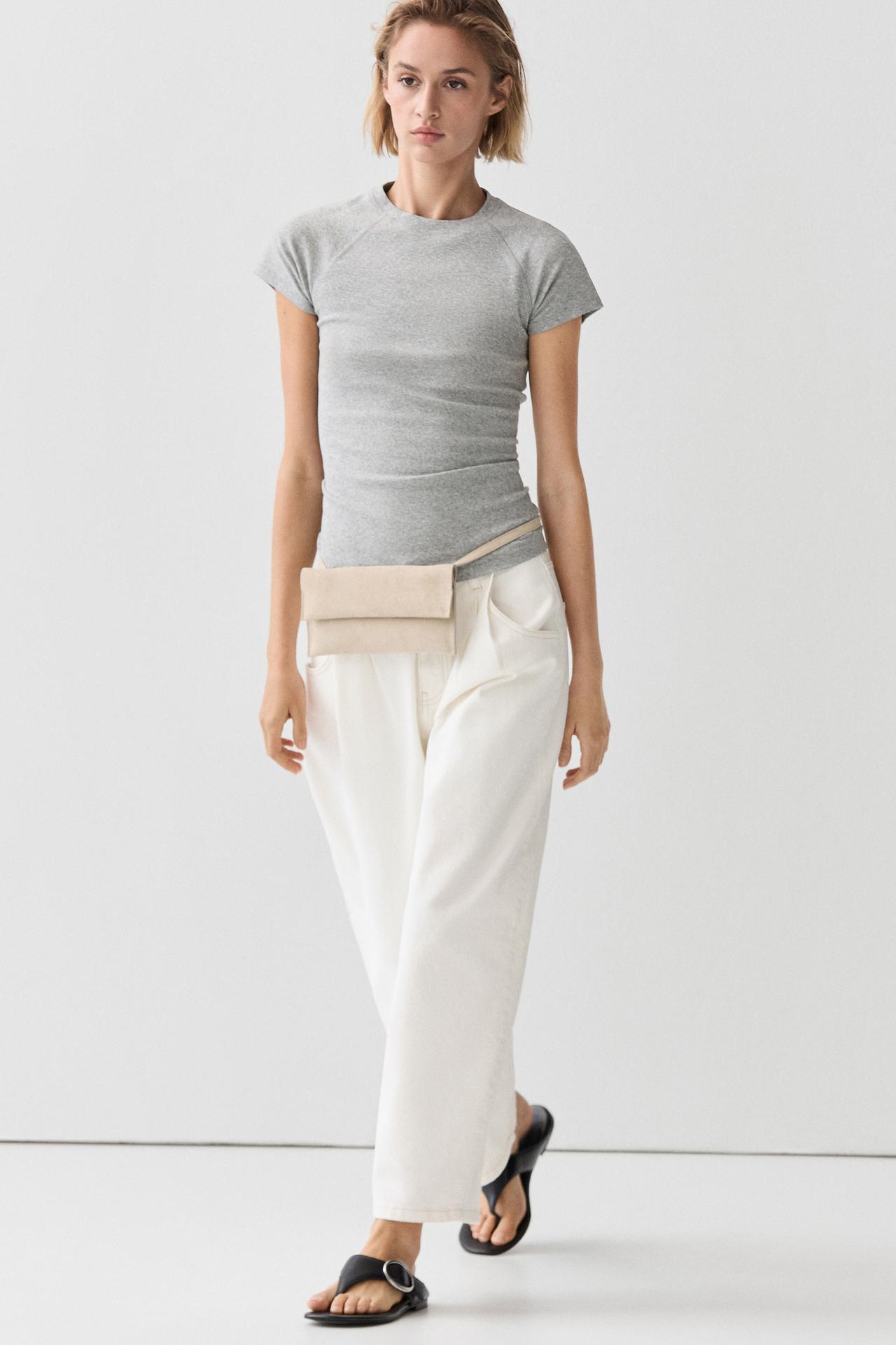 Short Sleeve Raglan T-Shirt — Gray
