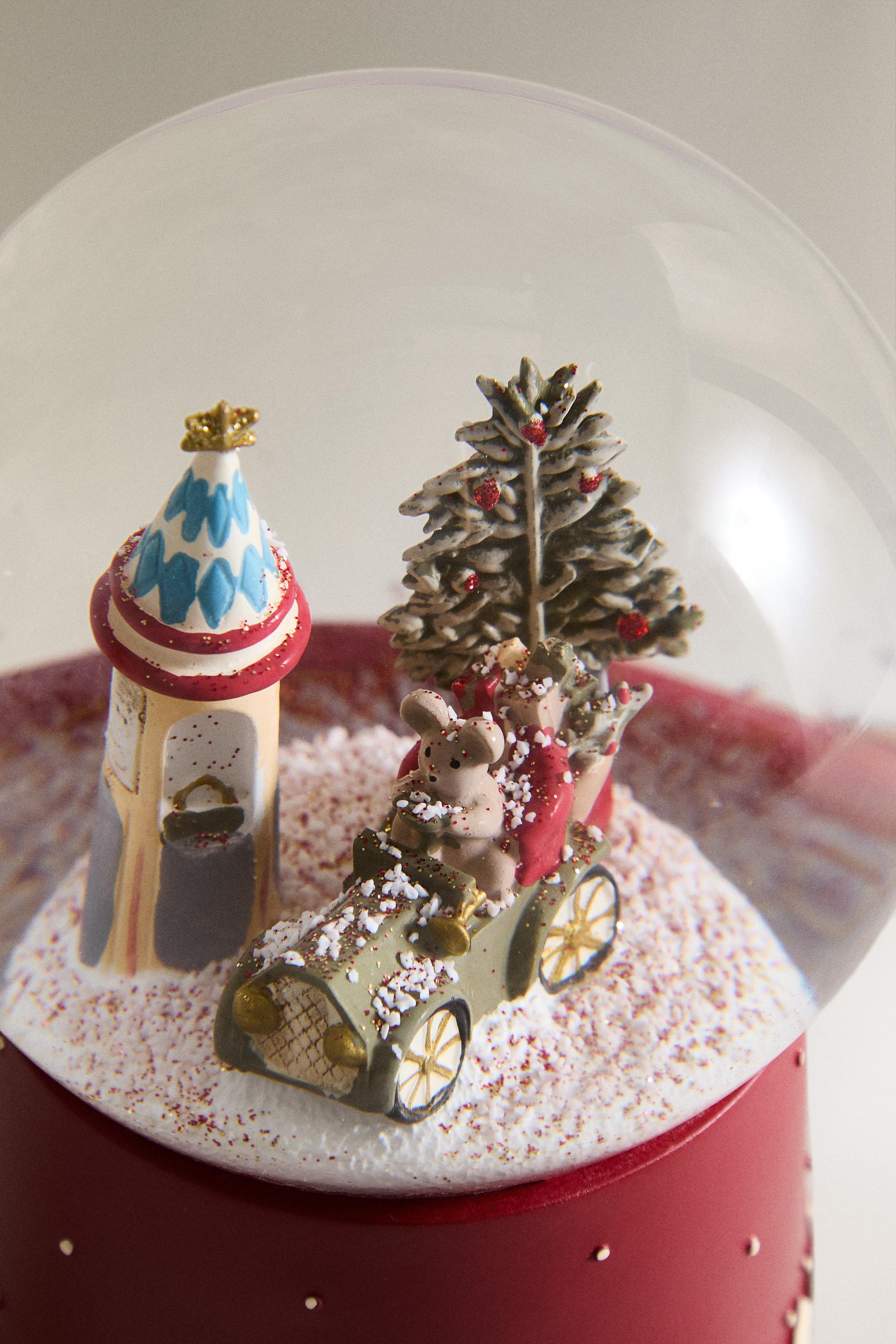 ミュージカルファンタジークリスマス スノーグローブ - レッド