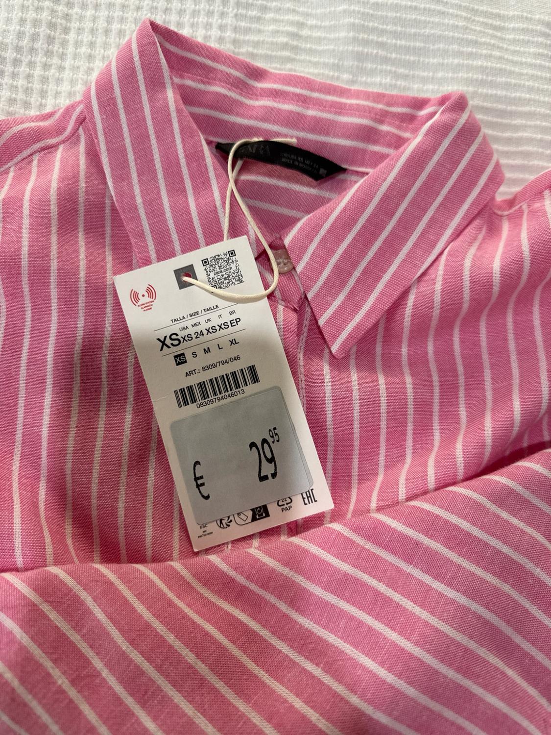 STRIPED LINEN-BLEND SHIRT WITH TIES - Image 6