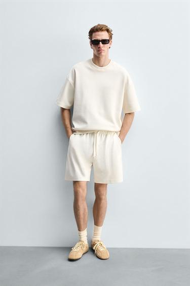 TECHNICAL INTERLOCK SWEATSHIRT - Oyster-white by Zara