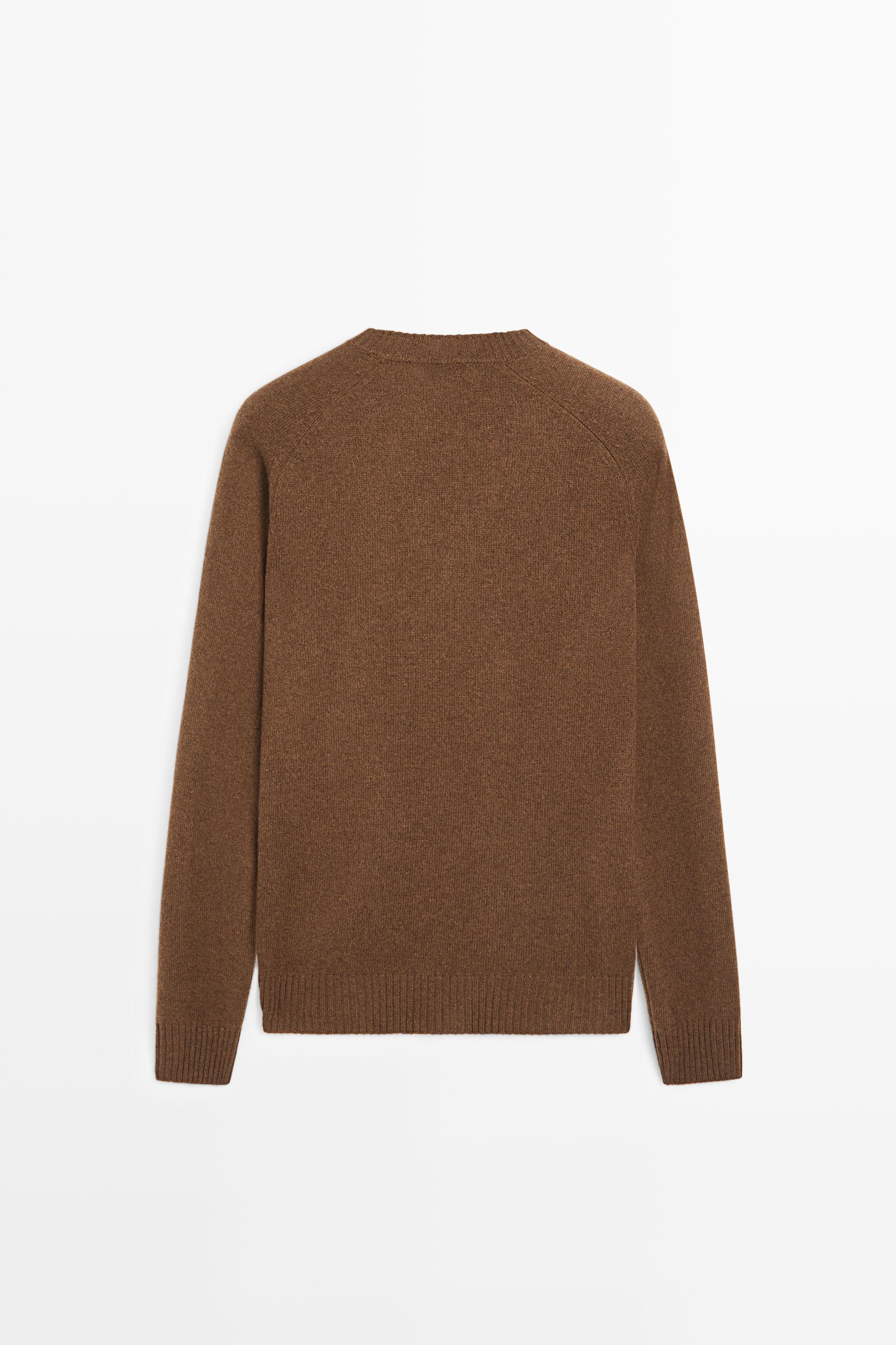Pull en maille col rond mélange de laine