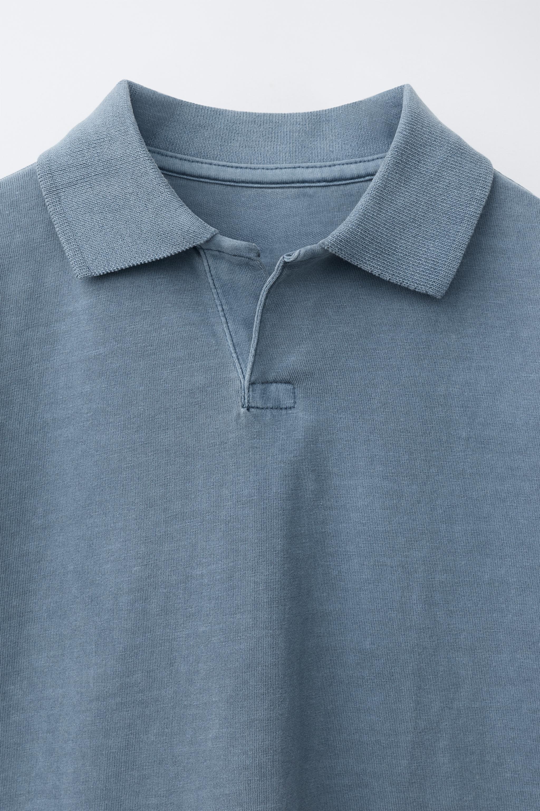 WASHED EFFECT POLO SHIRT