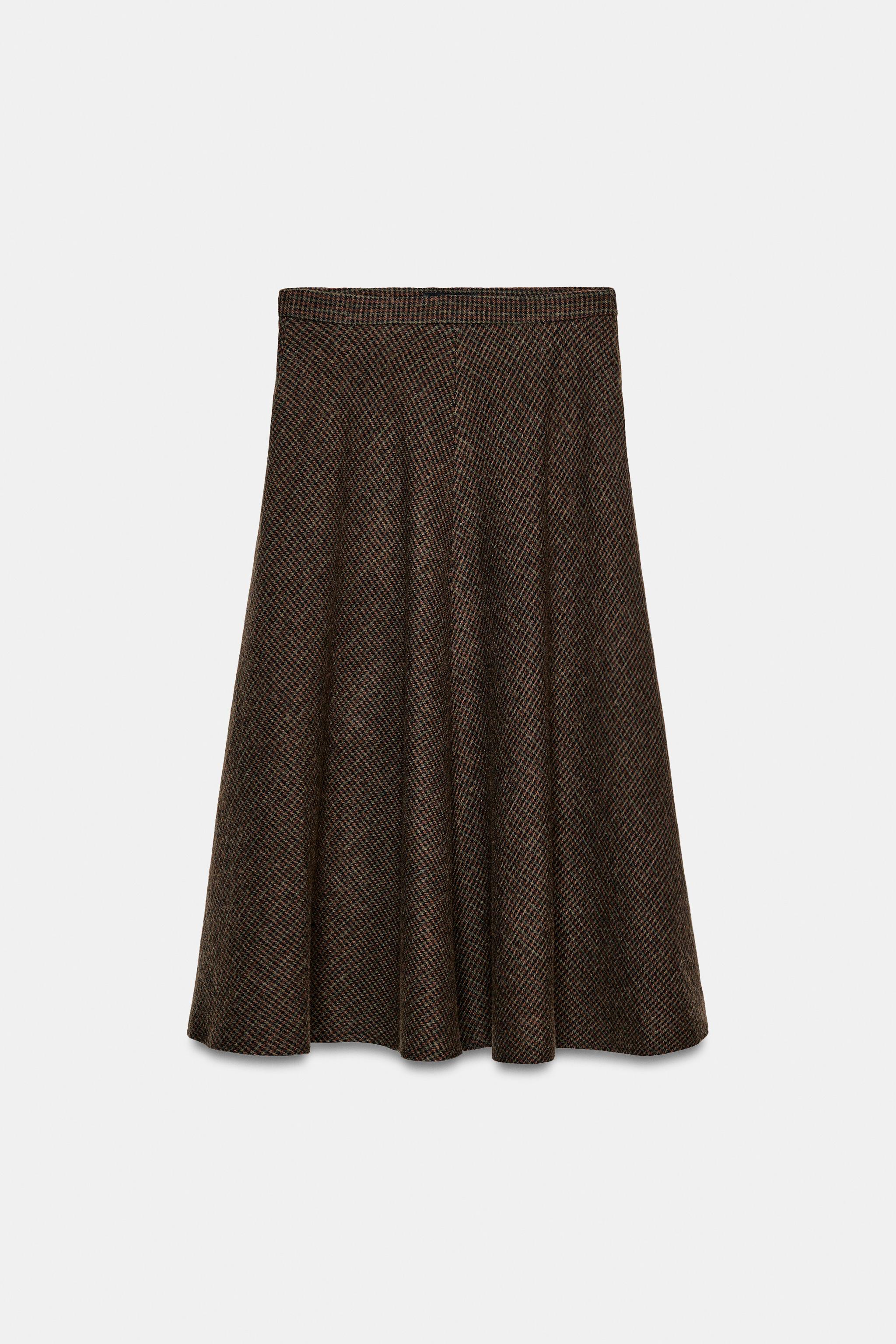 JUPE CAPE AVEC LAINE PIED-DE-COQ ZW COLLECTION