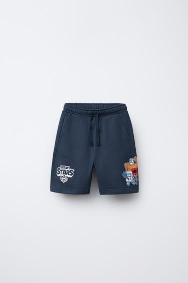 BRAWL STARS © SUPERCELL OY PLUSH BERMUDA SHORTS - Mid-blue by Zara