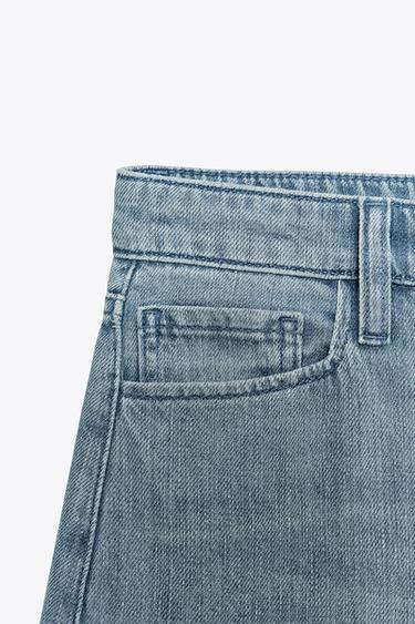 ZW COLLECTION HIGH-WAIST BAGGY JEANS - Blue by Zara - Image 3