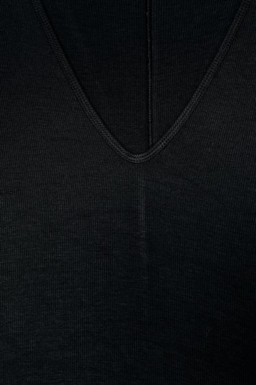 LONG V-NECK DRESS - Black by Zara