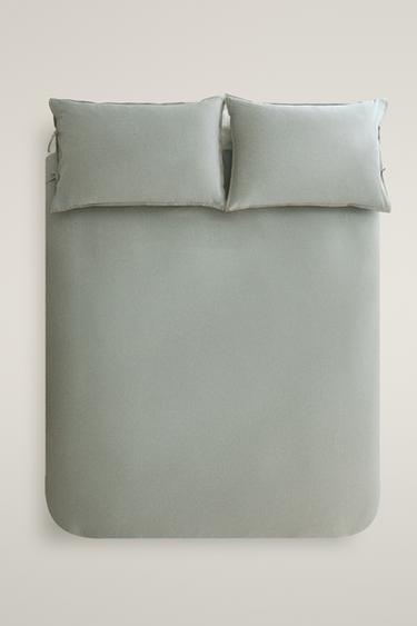 Zara KATHARINE POLE MINI CHECK DUVET COVER - Gray / Blue