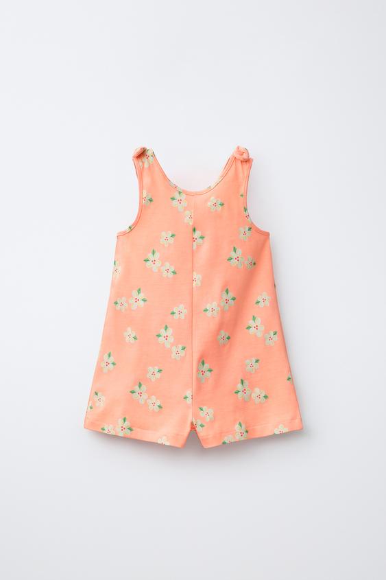 MONO CORTO FLORES - Mandarina de Zara - Imagen 0