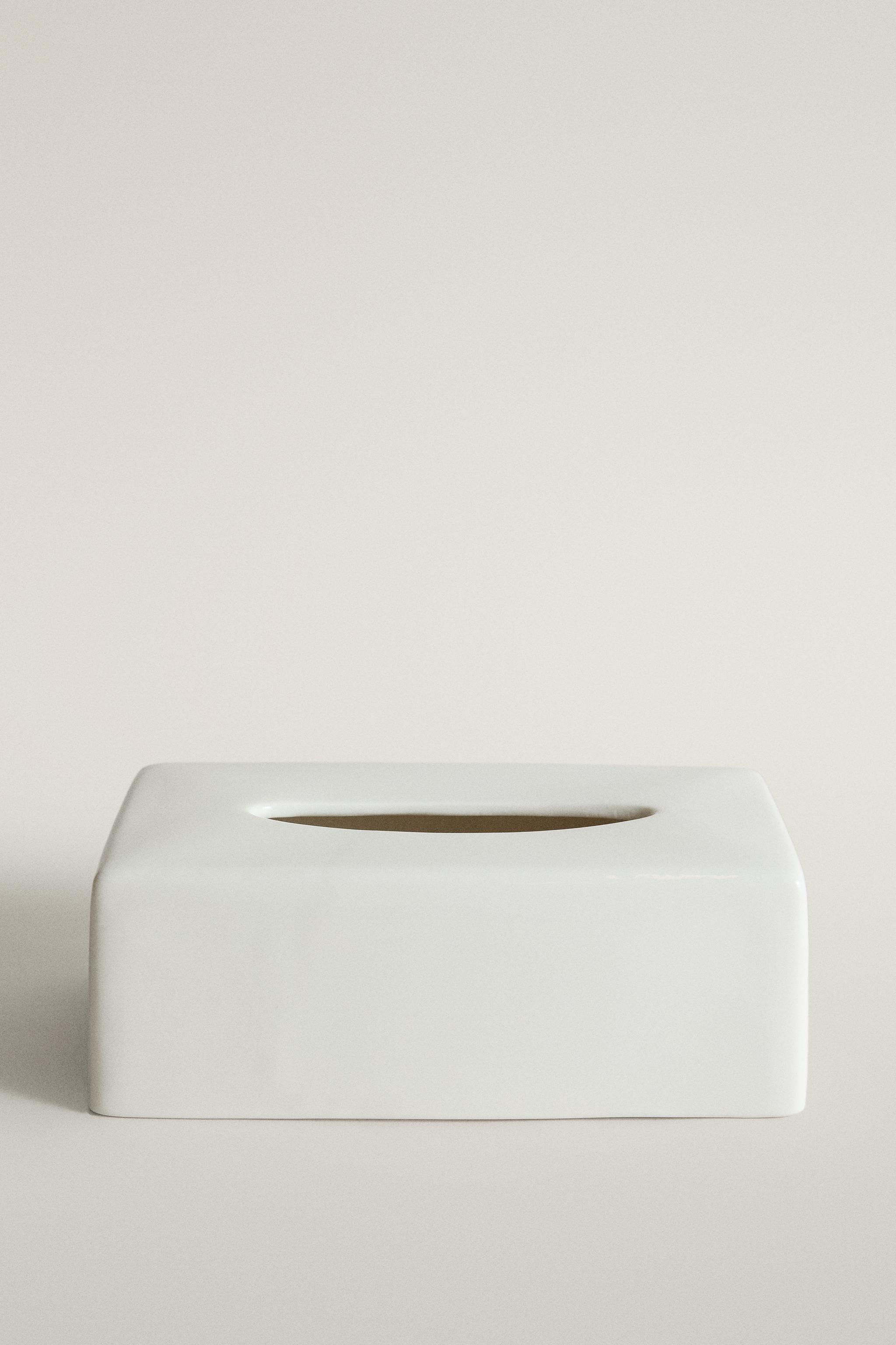 RECTANGULAR CERAMIC TISSUE BOX