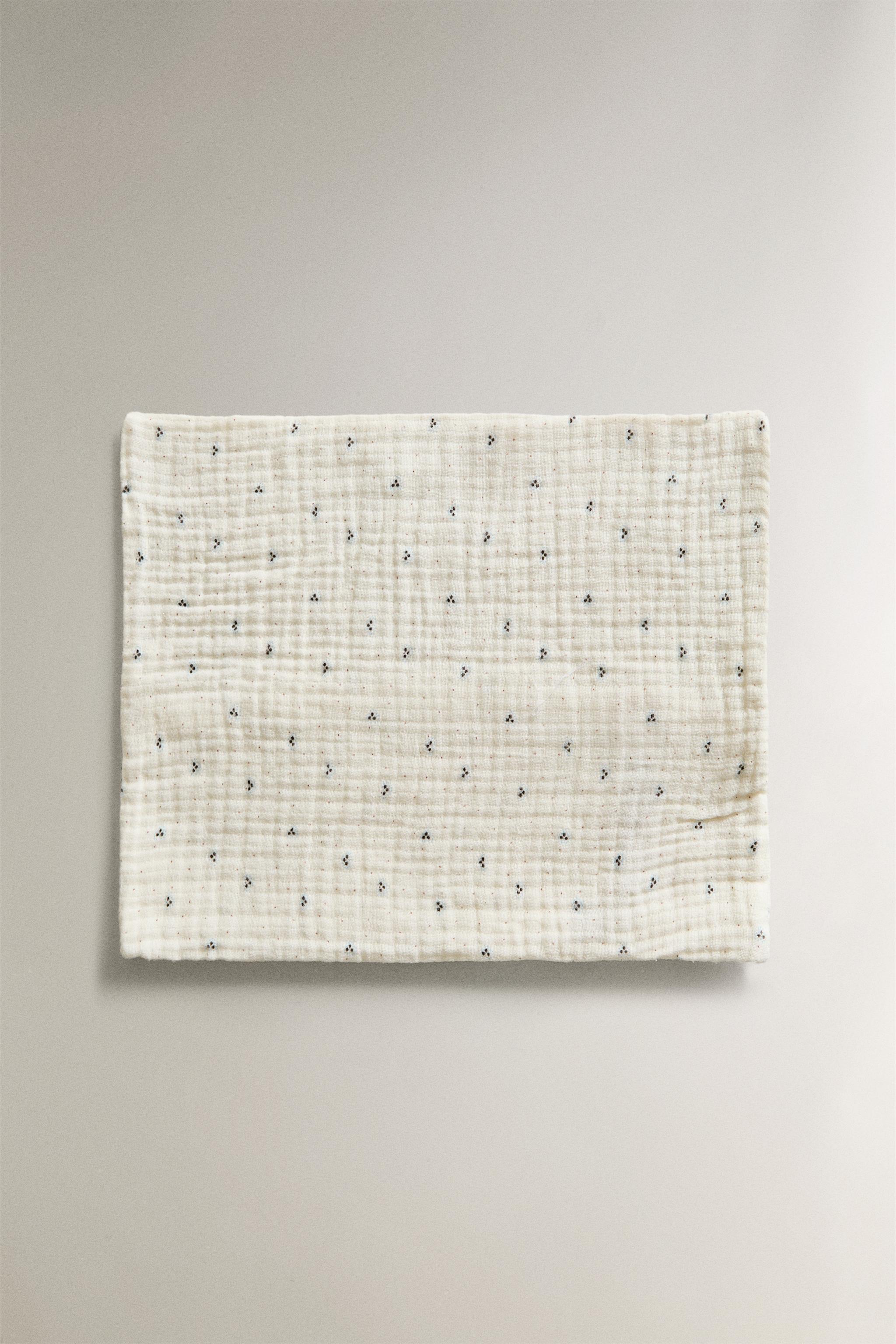 ENSEMBLE DRAPS MINI-LIT BÉBÉ COTON À POINTS
