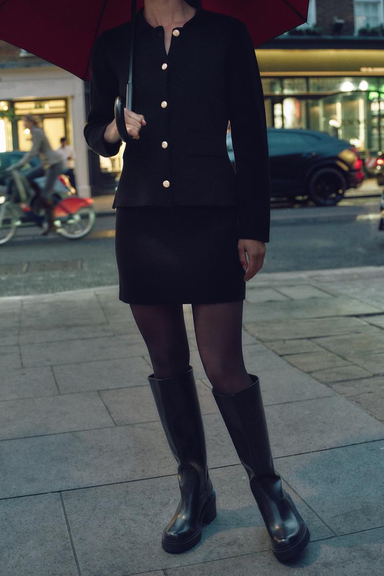 トラックソールハイヒールブーツ - ブラック | ZARA Japan / 日本 