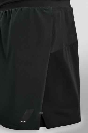 SHORT DE RUNNING COLOR BLOCK 5" - Noir de Zara - Image 9