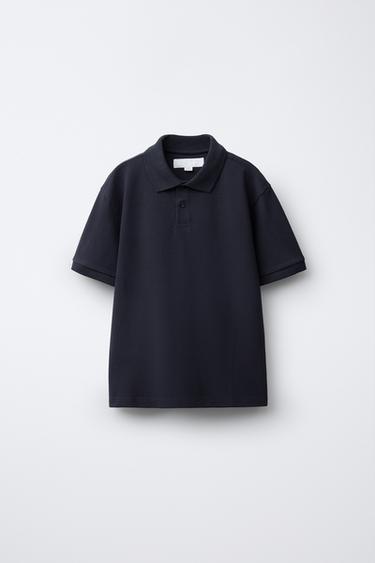 BASIC PLAIN POLO SHIRT - Navy blue by Zara - Image 0