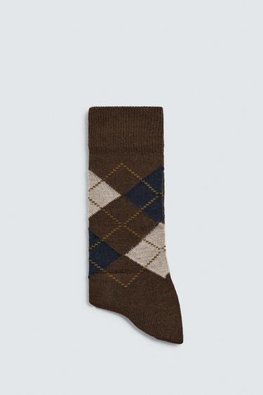 ARGYLE SOCKS WITH WOOL - various by Zara