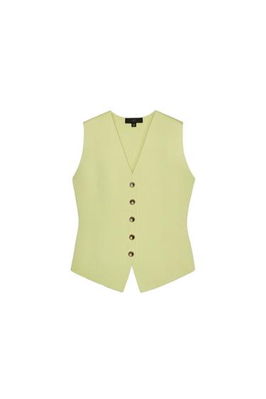 TOP CHALECO PUNTO LISO