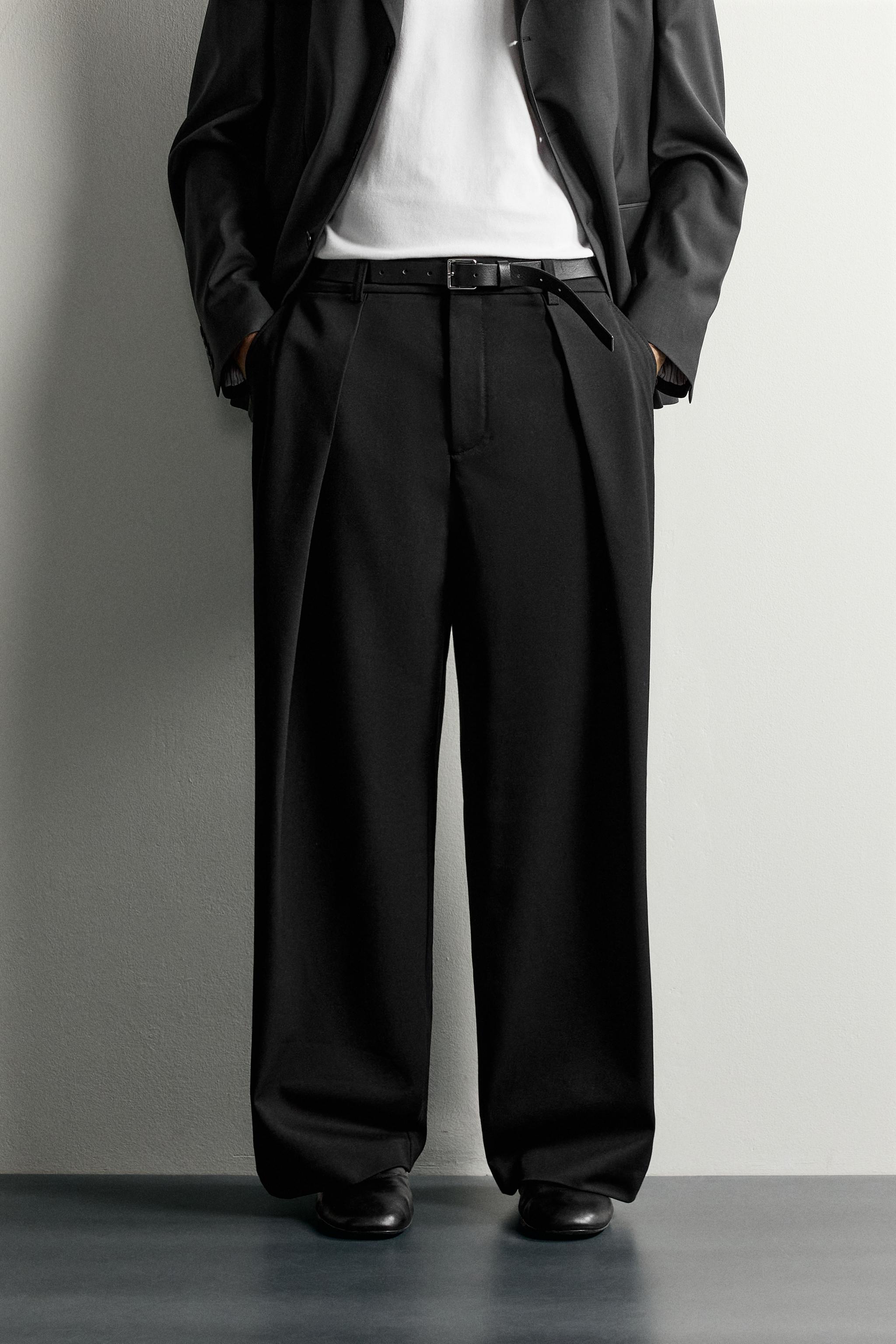 Zara PİLİLİ RELAXED FIT PANTOLON görsel 2