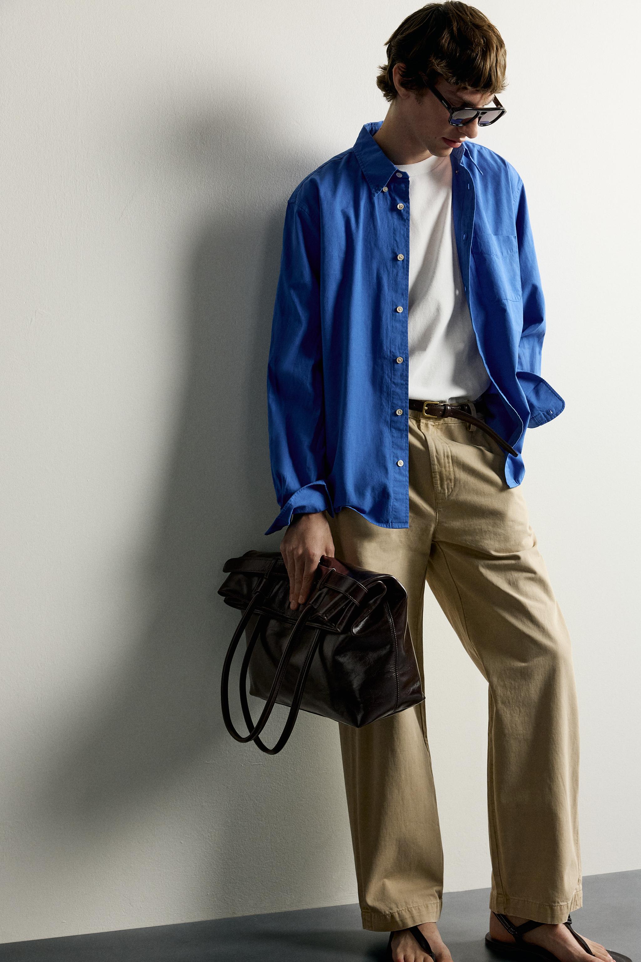 RELAXED-FIT WASHED CHINO PANTS